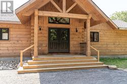 elegant timber frame front entry - 