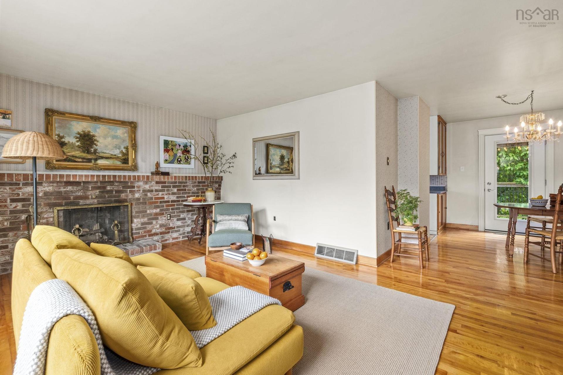 22 Kent Road, Kentville, NS - Indoor Photo Showing Living Room With Fireplace