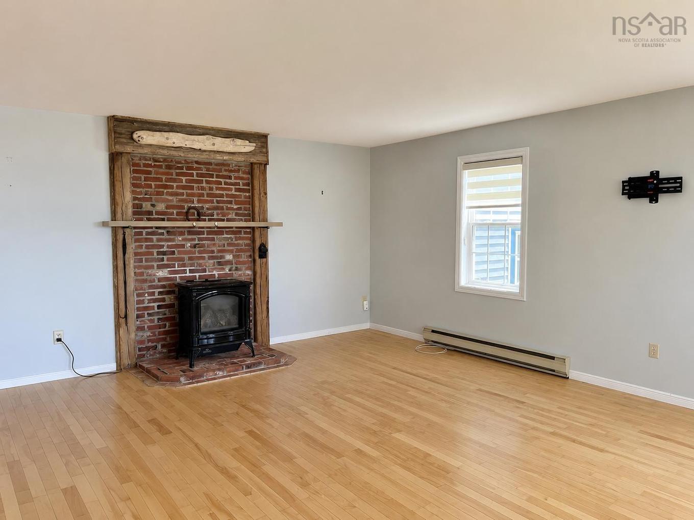3533 Highway 1, Beaver River, NS - Indoor Photo Showing Living Room With Fireplace