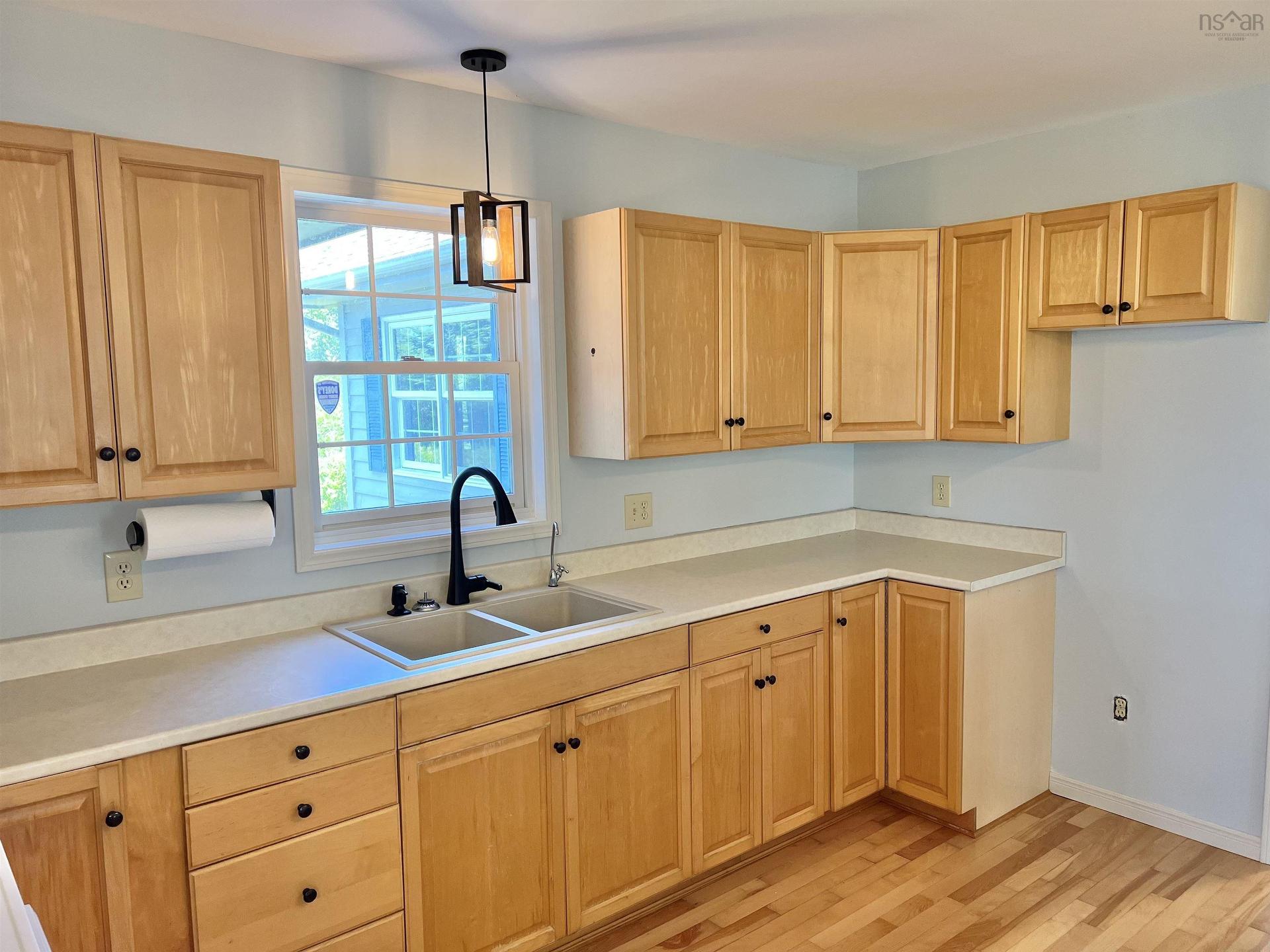 3533 Highway 1, Beaver River, NS - Indoor Photo Showing Kitchen With Double Sink
