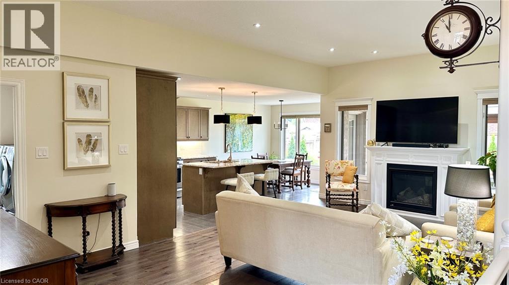 66 Driftwood Drive, Simcoe, ON - Indoor Photo Showing Living Room With Fireplace