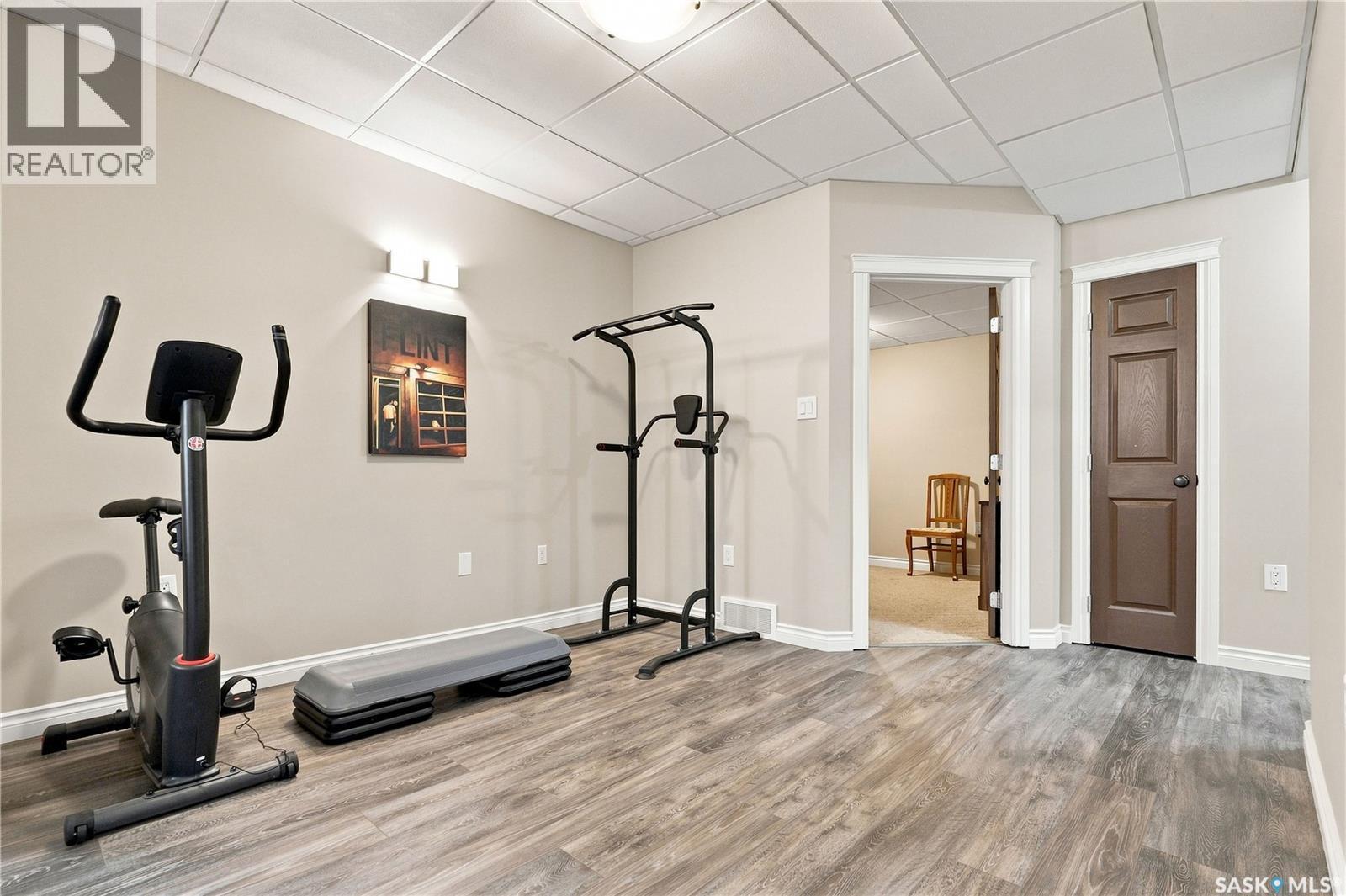 506 Antler Crescent, Warman, SK - Indoor Photo Showing Gym Room