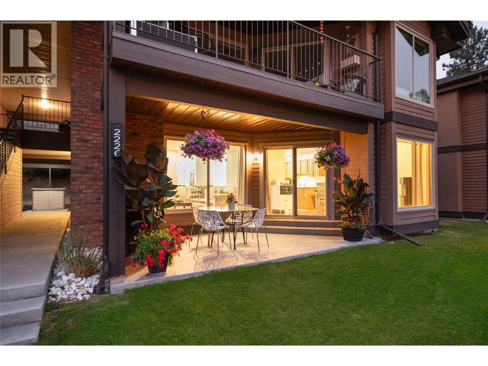 Exterior Twilight Photo - 2226 Golf Course Drive, West Kelowna, BC - Outdoor With Deck Patio Veranda