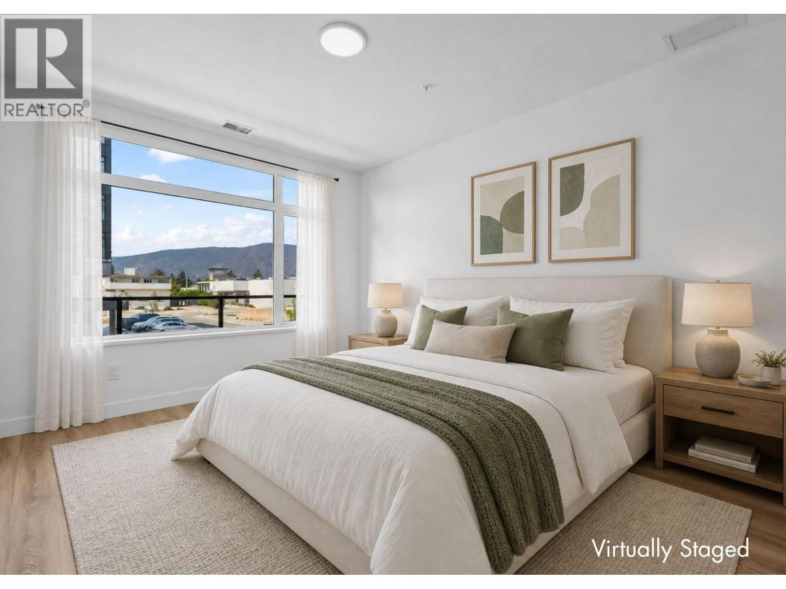 Primary Bedroom - virtually staged to show possibilities - 2780 Olalla Road Unit# 201, West Kelowna, BC - Indoor Photo Showing Bedroom