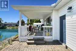 Access from garage to patio and deck - 