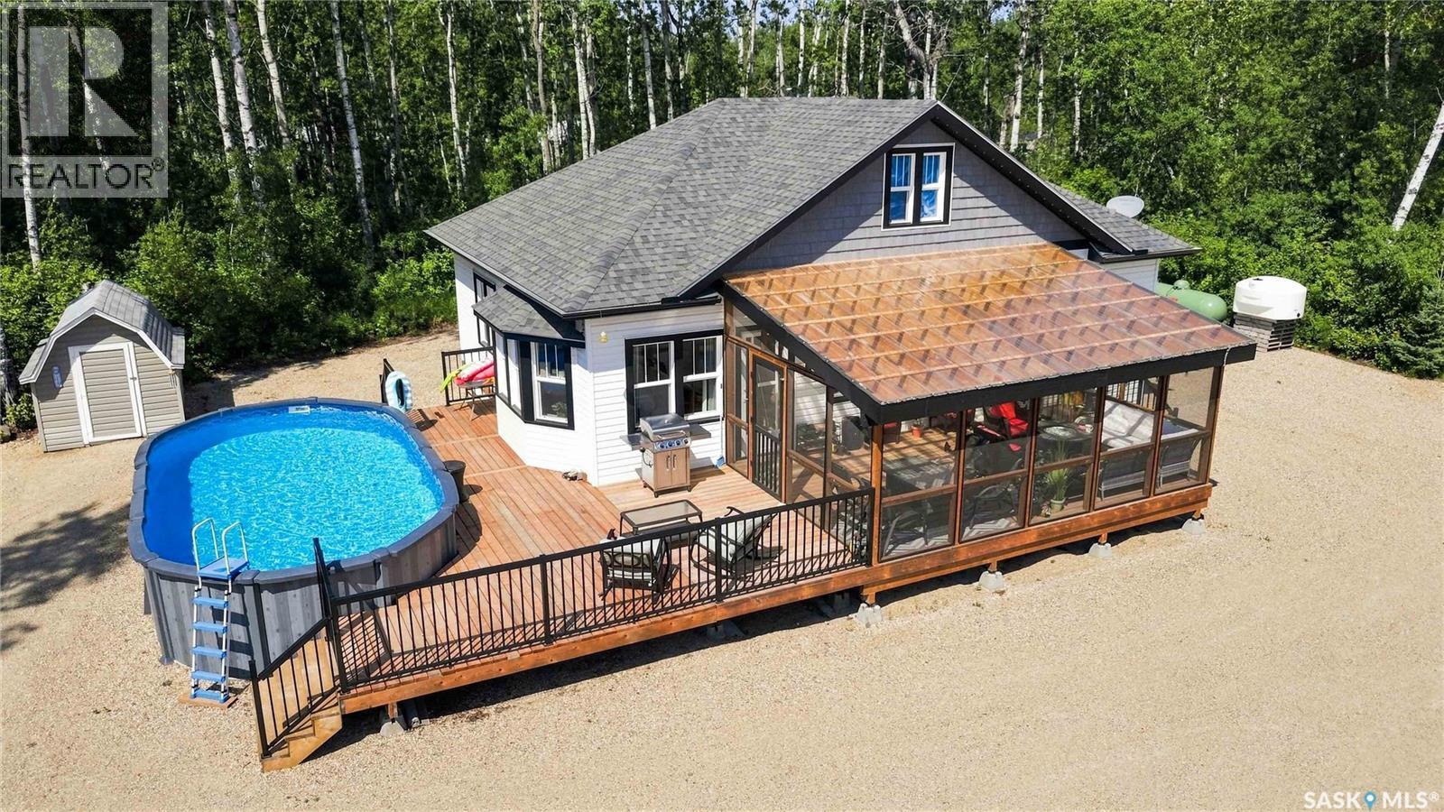 501 Coner Heights, Barrier Lake, SK - Outdoor With Above Ground Pool