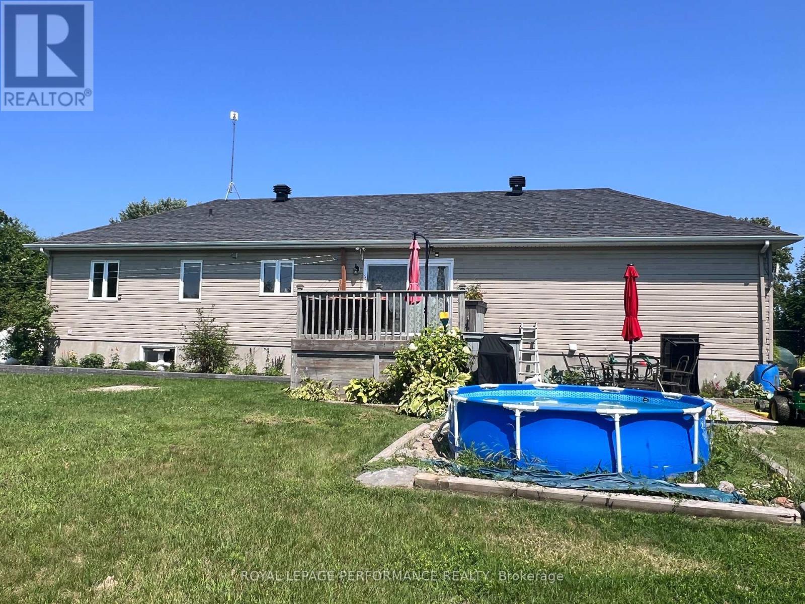 1890 Cassburn Road, Champlain, ON - Outdoor With Above Ground Pool With Deck Patio Veranda