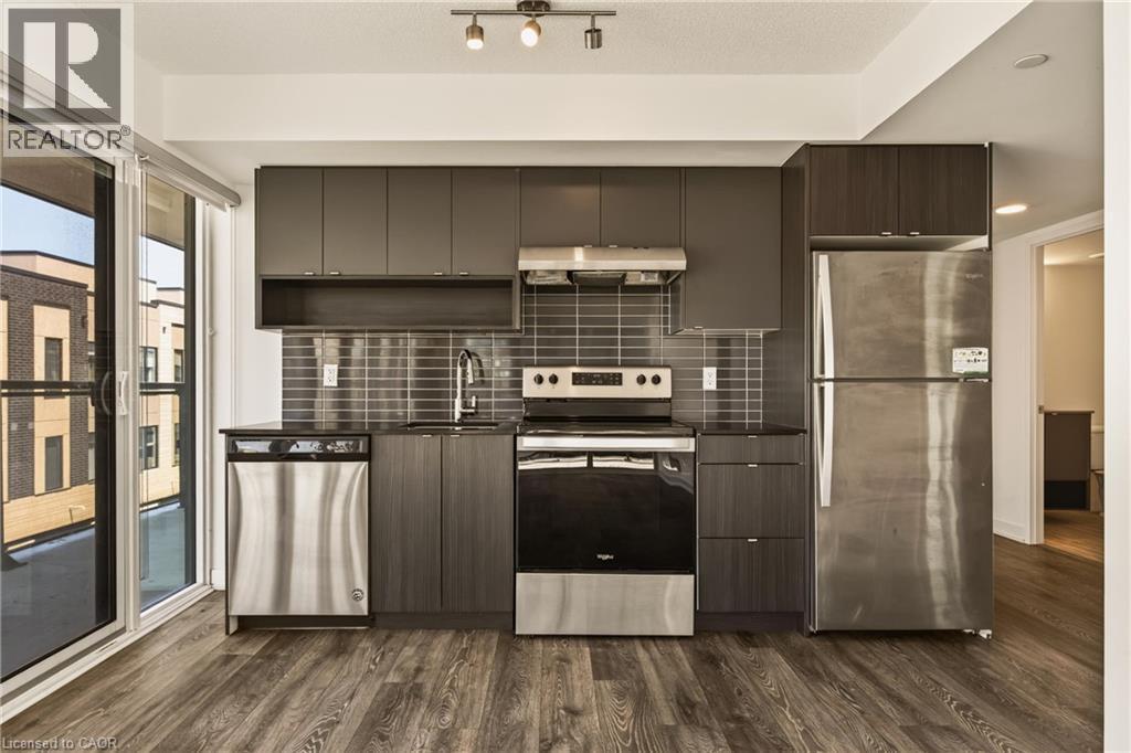 1119 Cooke Boulevard Unit# B323, Burlington, ON - Indoor Photo Showing Kitchen With Stainless Steel Kitchen