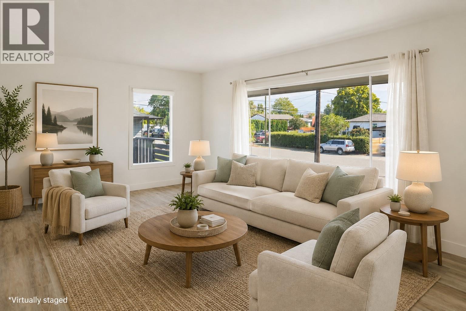 *Virtually staged - 1284 Mcbride Road, Kelowna, BC - Indoor Photo Showing Living Room