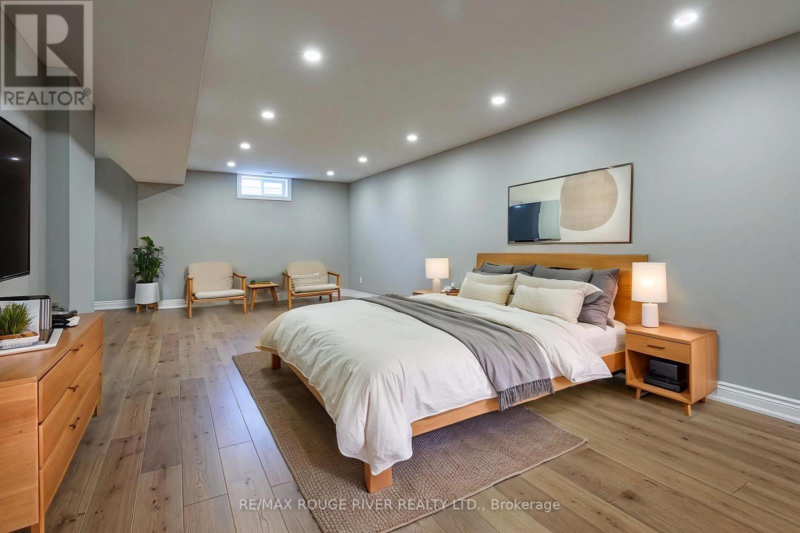 Virtually staged Basement - 11 Canmore Boulevard, Toronto, ON - Indoor Photo Showing Bedroom