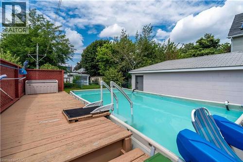 374 Upper Wentworth Street, Hamilton, ON - Outdoor With Above Ground Pool With Deck Patio Veranda