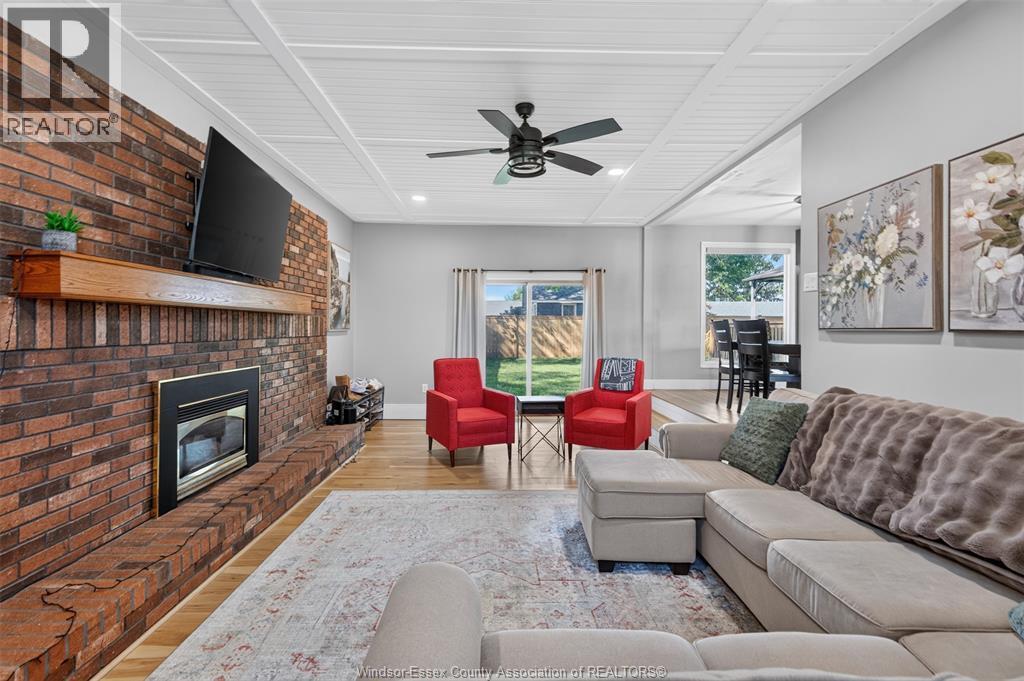520 Front Road, Lasalle, ON - Indoor Photo Showing Living Room With Fireplace