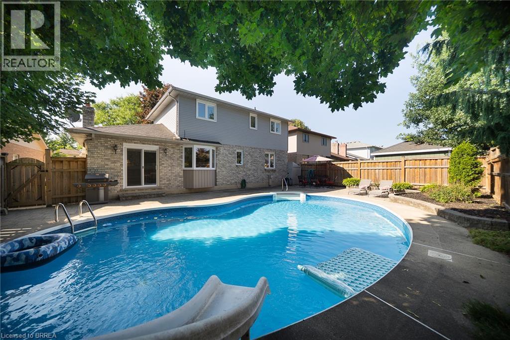 20 Hogarth Road, Brantford, ON - Outdoor With In Ground Pool With Backyard