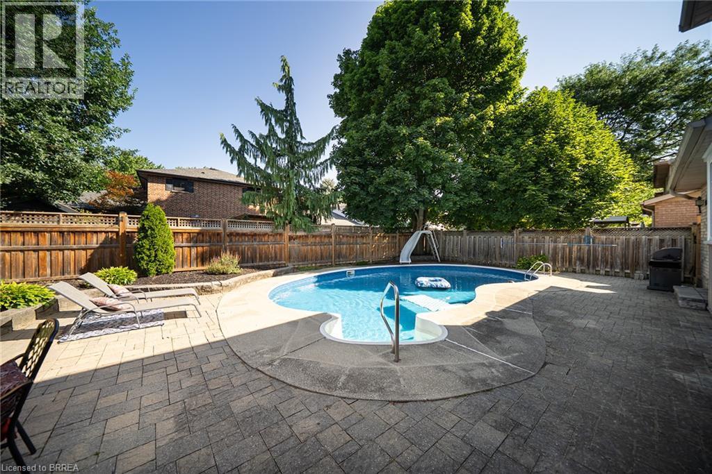 20 Hogarth Road, Brantford, ON - Outdoor With In Ground Pool With Deck Patio Veranda With Backyard