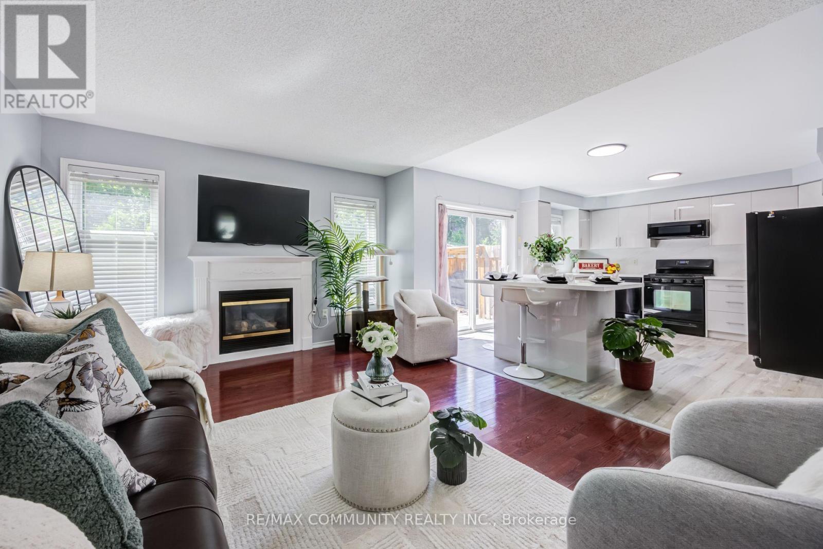 69 Mcsweeney Crescent, Ajax, ON - Indoor Photo Showing Living Room With Fireplace