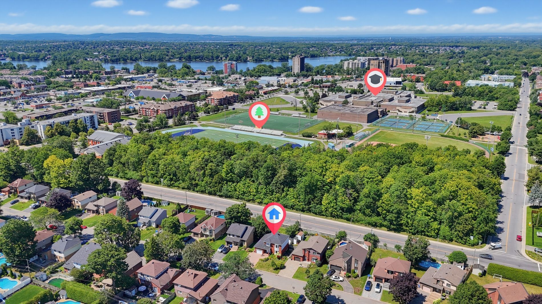 Aerial View - 138 Rue Stéphanie, Dollard-Des-Ormeaux, QC - Outdoor With View