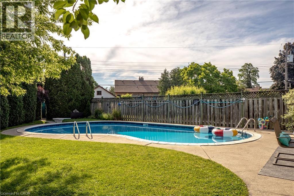 28 Ramsgate Drive, Stoney Creek, ON - Outdoor With In Ground Pool With Backyard