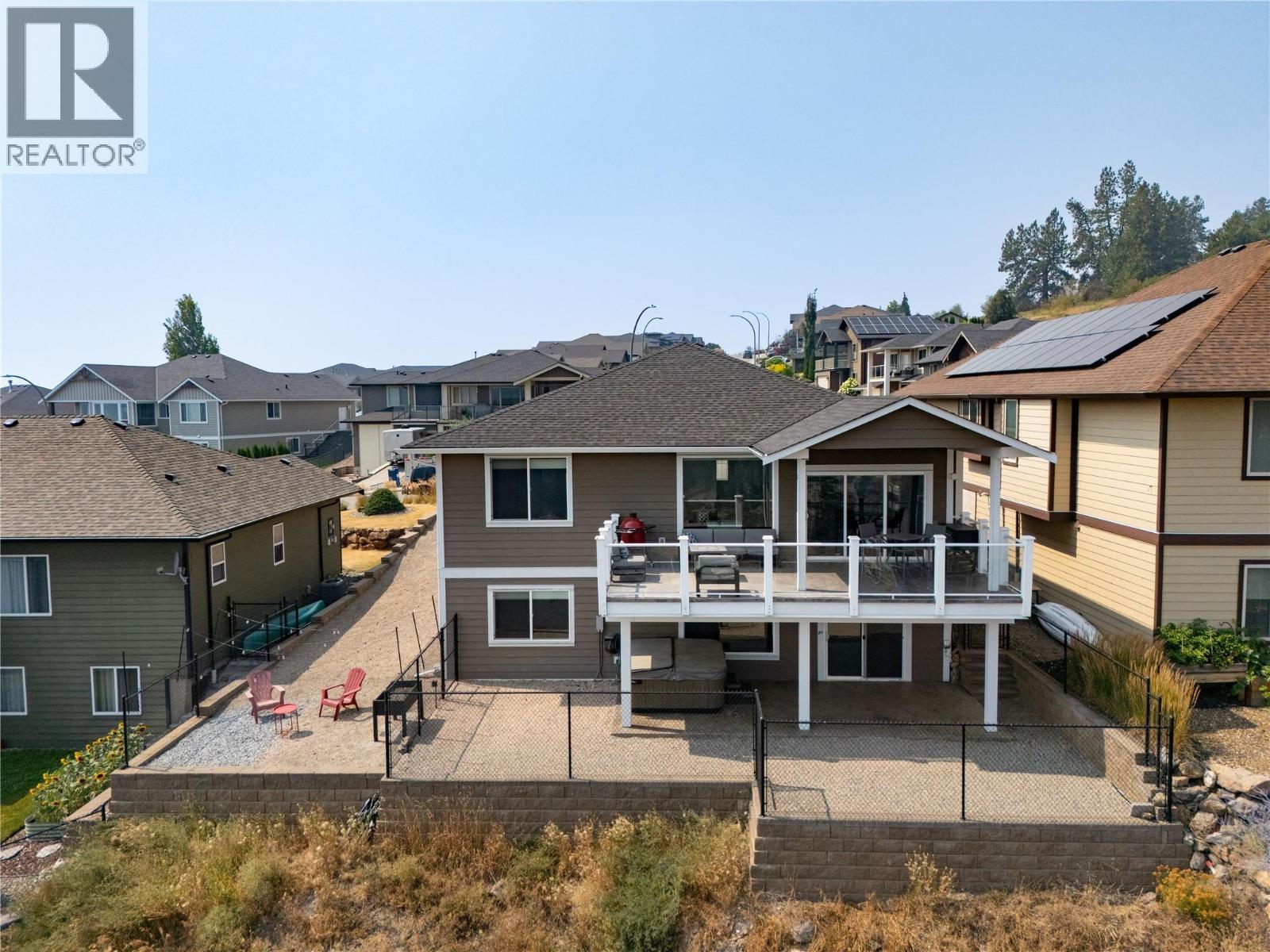 No one blocking your view! - 7261 Silver Ridge Drive, Vernon, BC - Outdoor With Deck Patio Veranda