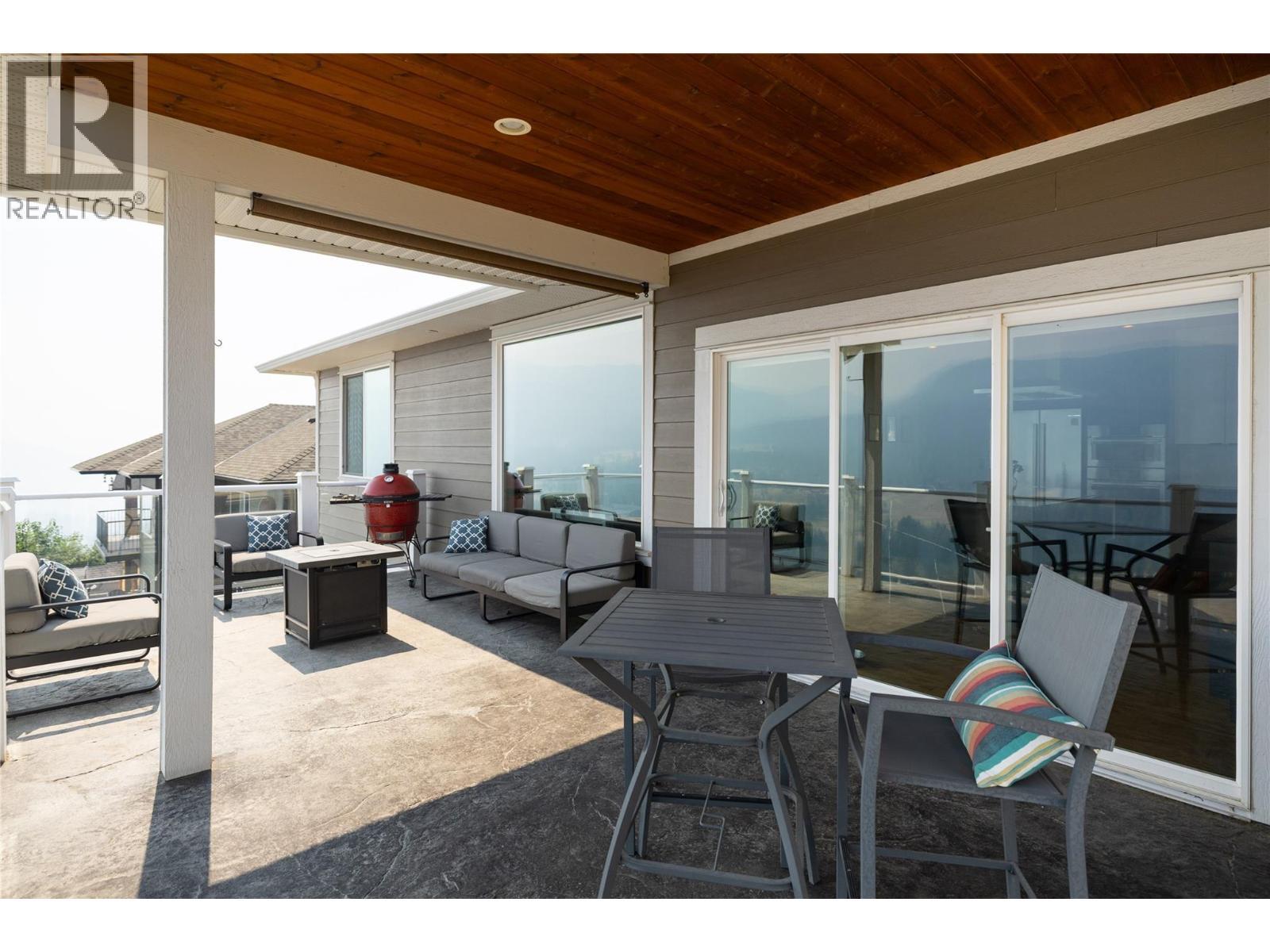 Covered upper Deck - 7261 Silver Ridge Drive, Vernon, BC - Outdoor With Deck Patio Veranda With Exterior