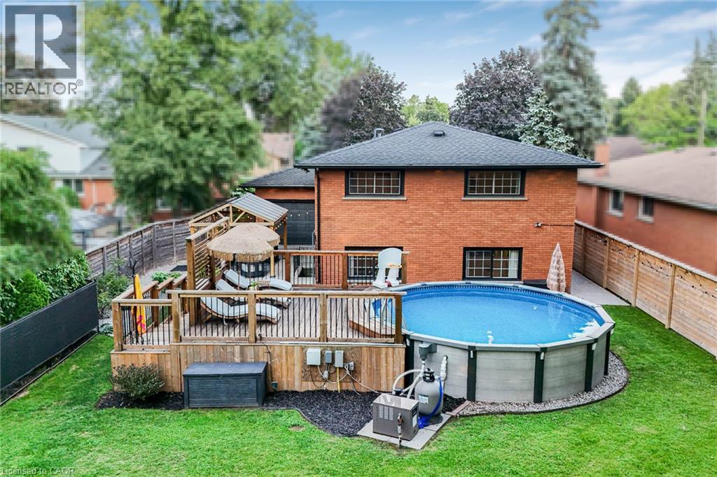 24 Garvey Crescent, Hamilton, ON - Outdoor With Above Ground Pool With Deck Patio Veranda With Exterior