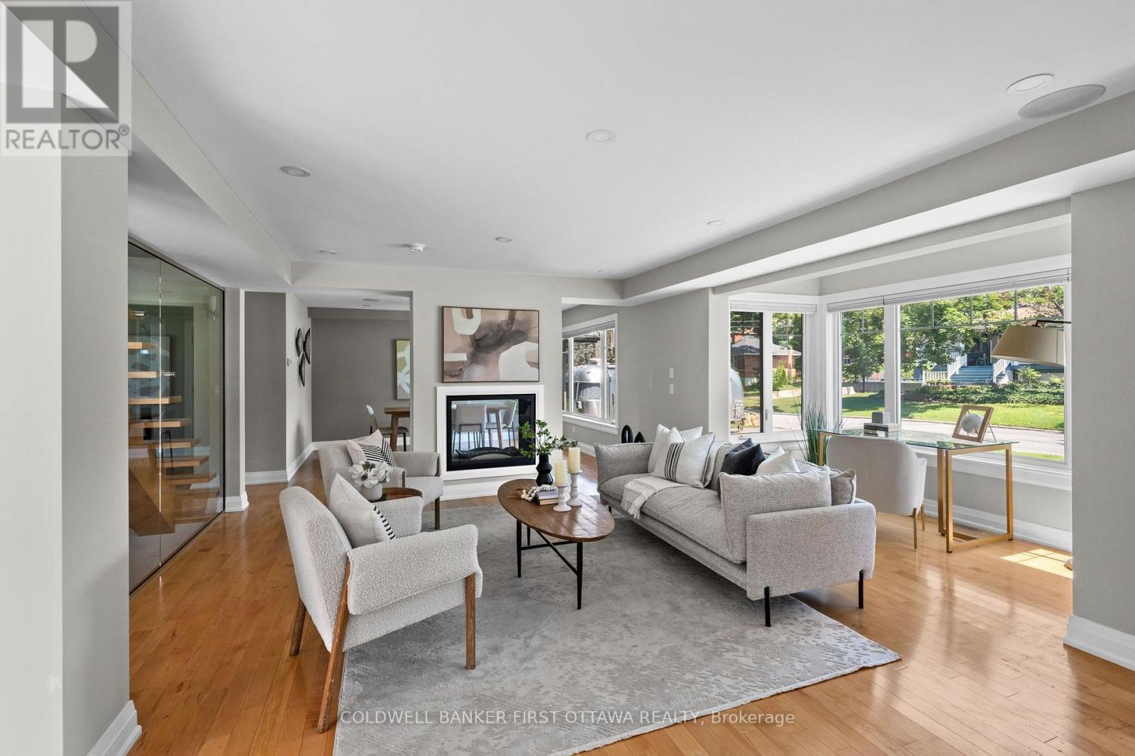 199 Mountbatten Avenue, Ottawa, ON - Indoor Photo Showing Living Room With Fireplace