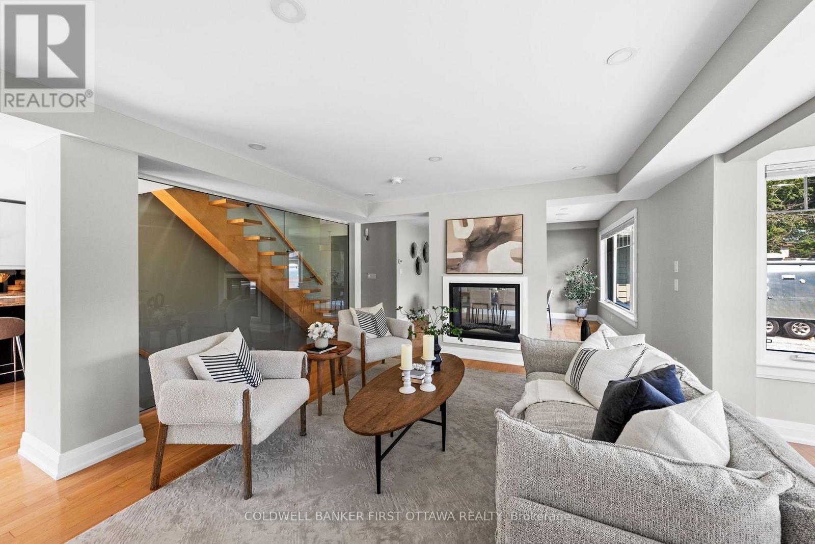 199 Mountbatten Avenue, Ottawa, ON - Indoor Photo Showing Living Room With Fireplace