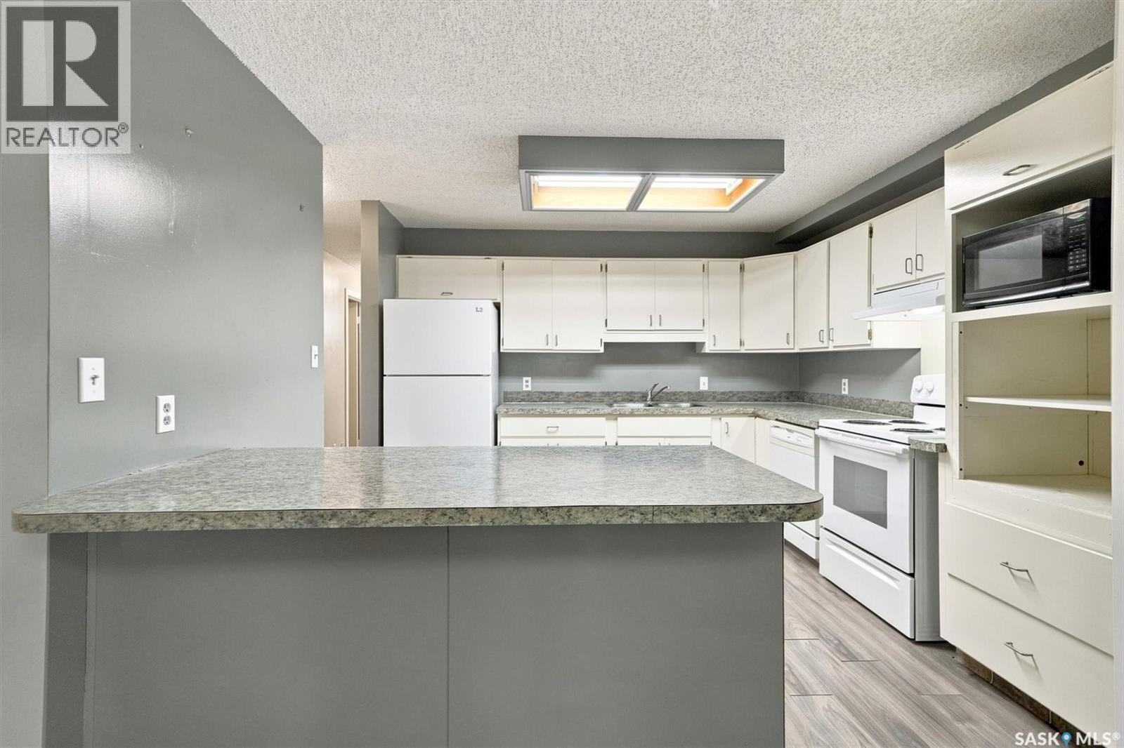 102 1008 Temperance Street, Saskatoon, SK - Indoor Photo Showing Kitchen With Double Sink