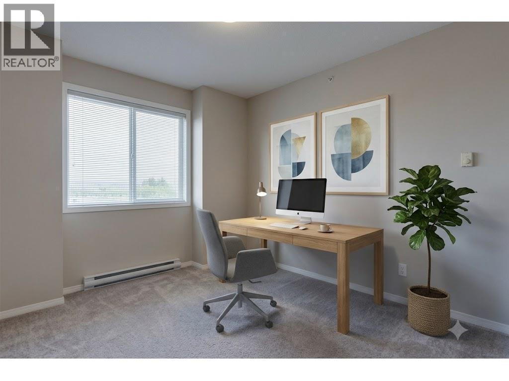Second Bedroom Virtually Staged - 1962 Enterprise Way Unit# 401, Kelowna, BC - Indoor Photo Showing Office