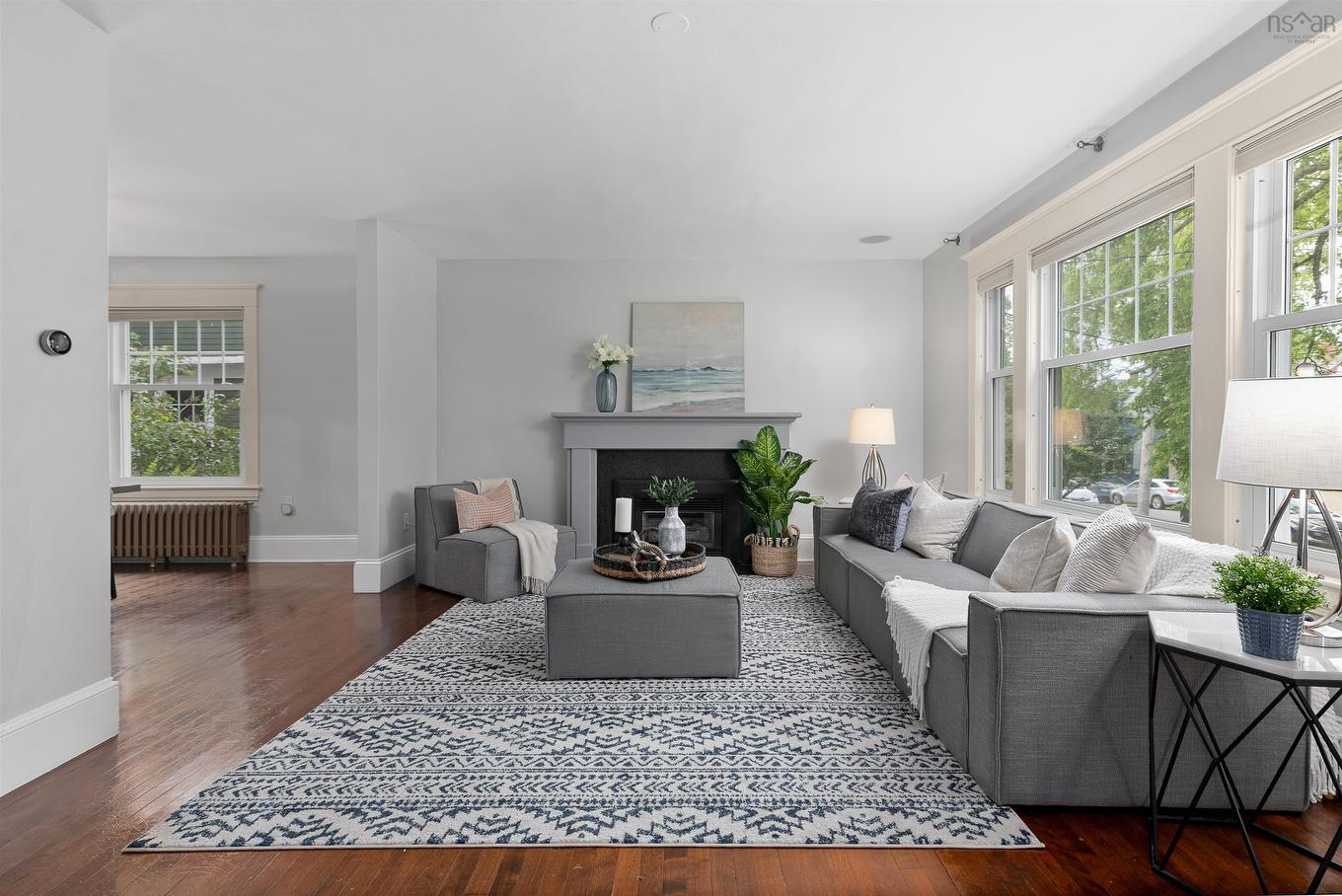 1777 Cambridge Street, Halifax, NS - Indoor Photo Showing Living Room With Fireplace