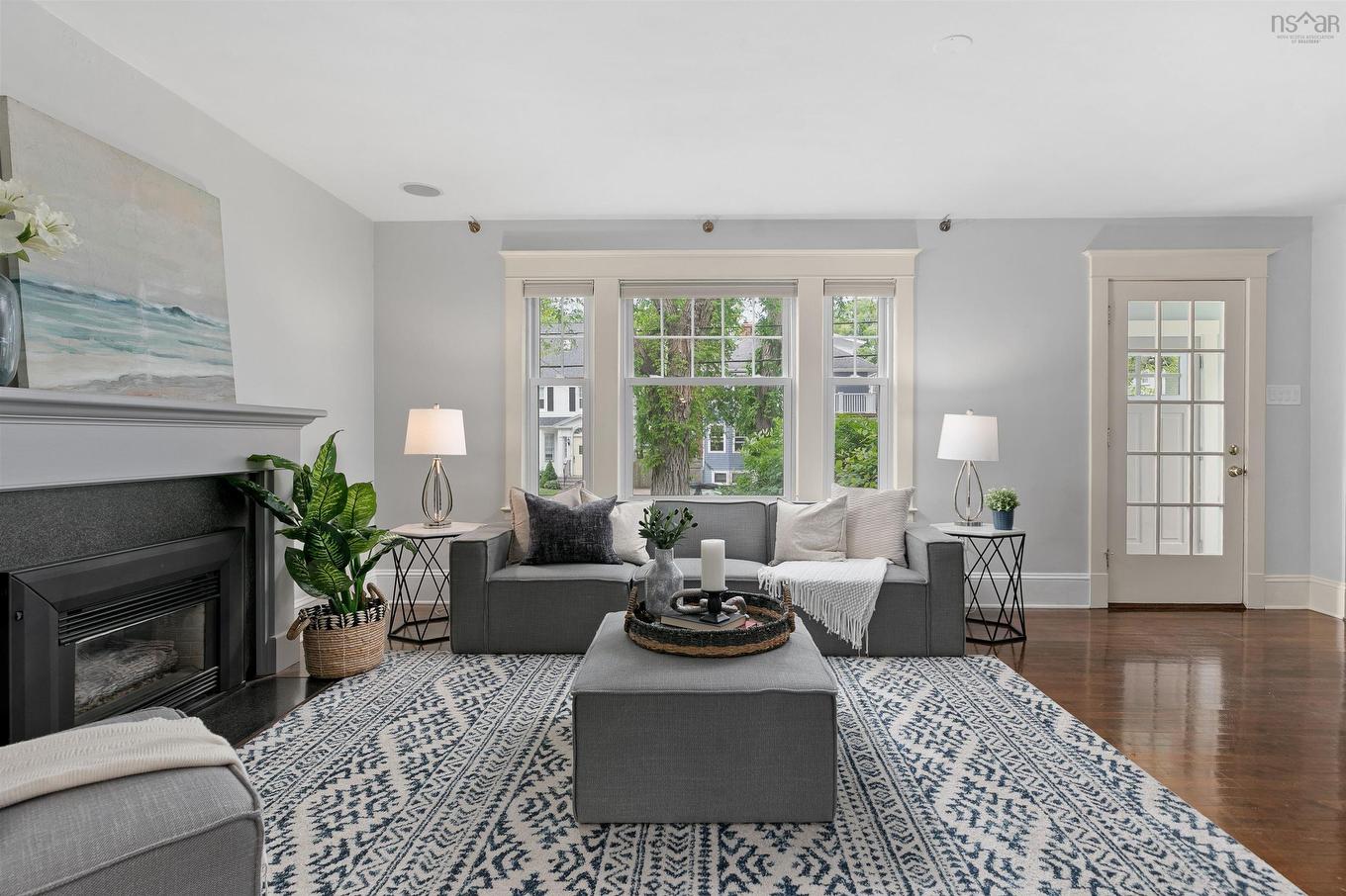 1777 Cambridge Street, Halifax, NS - Indoor Photo Showing Living Room With Fireplace