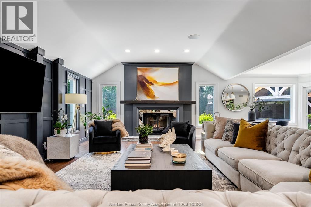 408 Pentilly, Tecumseh, ON - Indoor Photo Showing Living Room With Fireplace