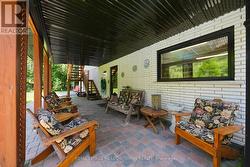 Protected patio are under deck - 