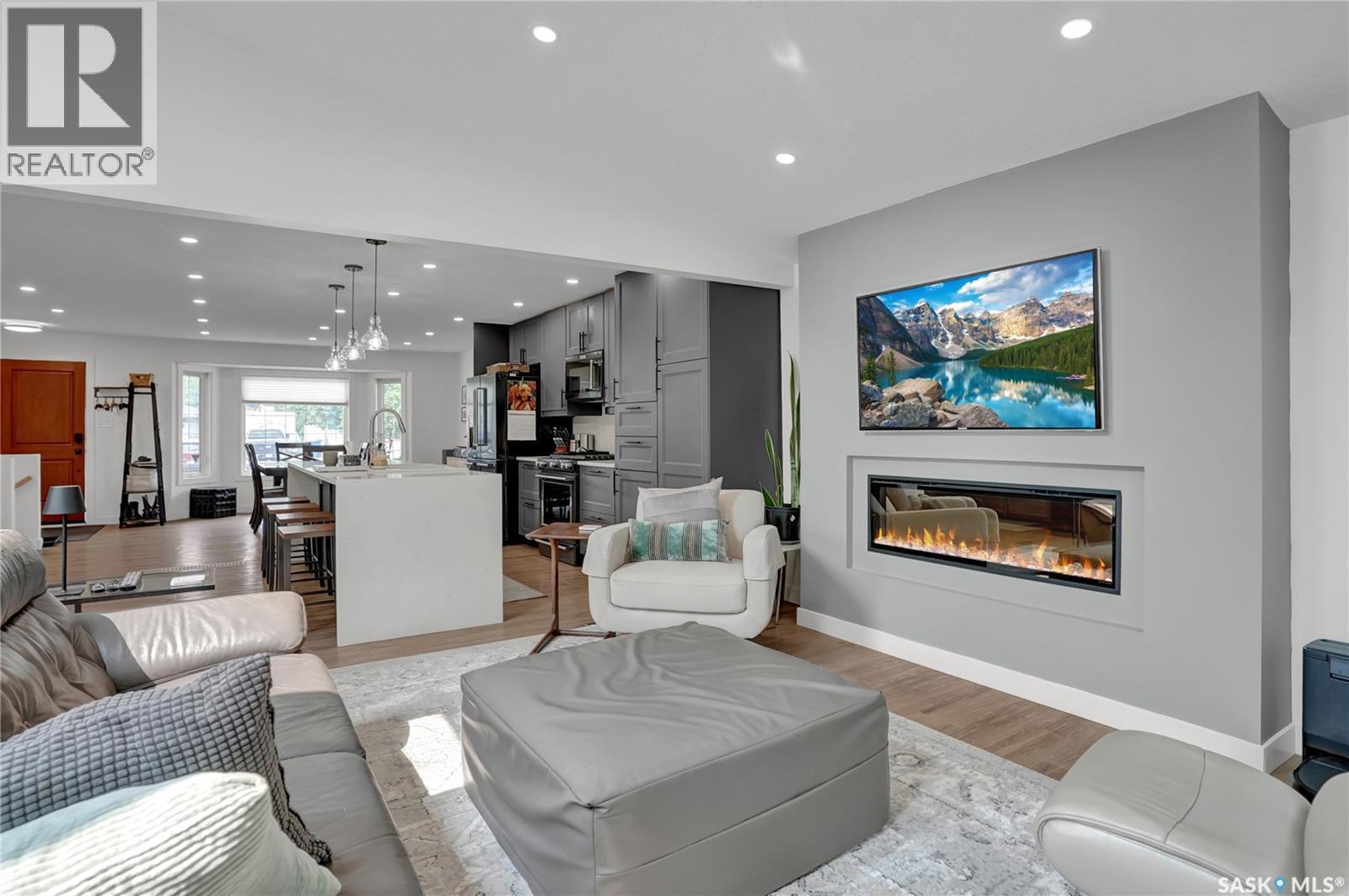 1623 General Crescent, Moose Jaw, SK - Indoor Photo Showing Living Room With Fireplace