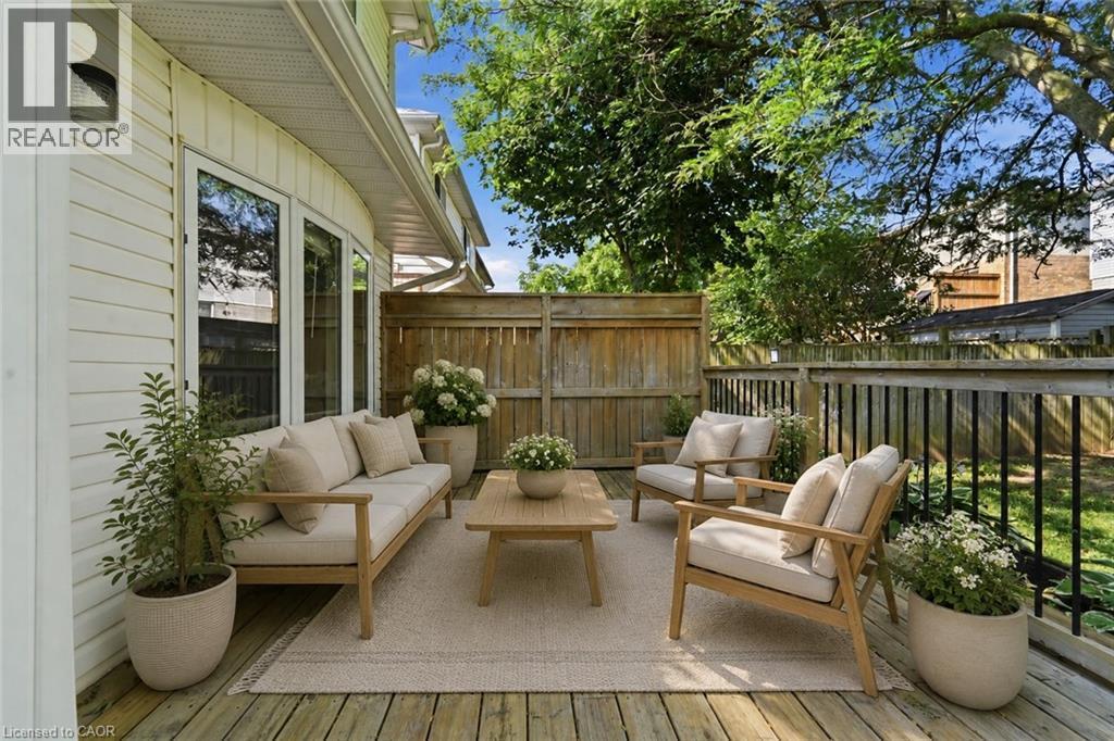 Virtually Staged back deck - 449 Exmoor Street, Waterloo, ON - Outdoor With Deck Patio Veranda