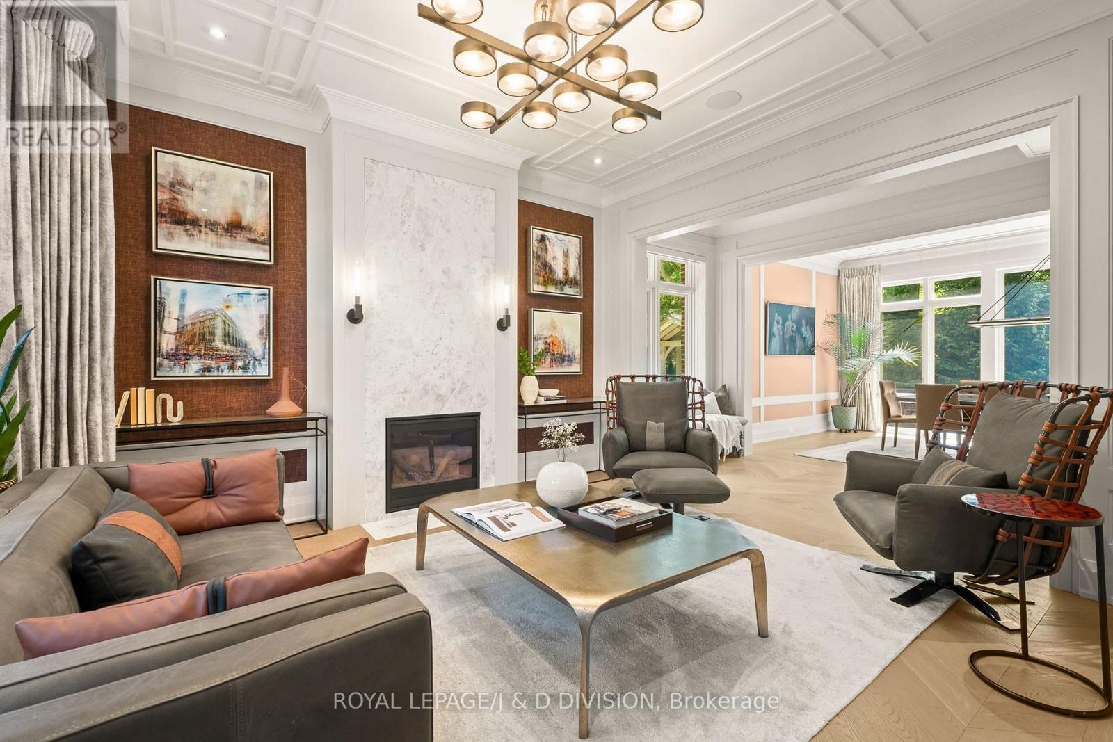 5 Pine Forest Road, Toronto, ON - Indoor Photo Showing Living Room With Fireplace