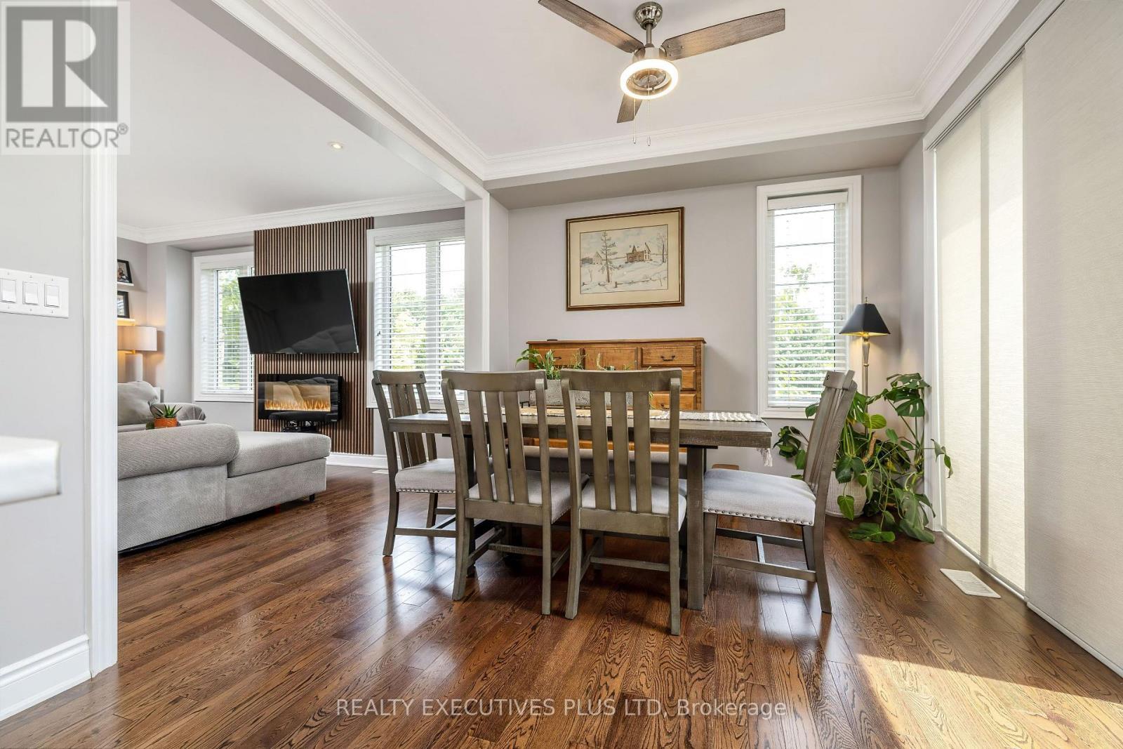 86 Stillwater Crescent, Hamilton, ON - Indoor Photo Showing Dining Room With Fireplace