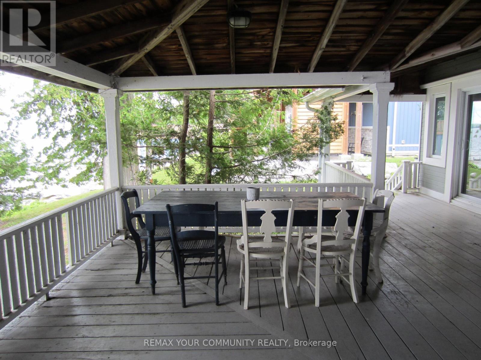 Huge area for Dining and much more - 6576 Quarry Point Road, Ramara, ON - With Deck Patio Veranda With Exterior