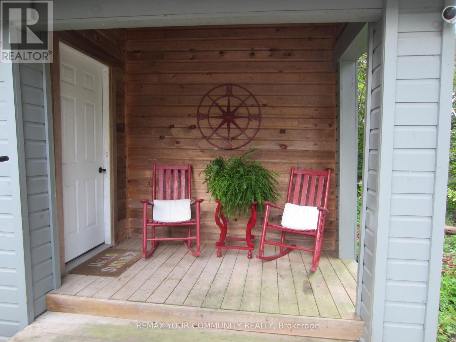Bunkie Covered Porch area - 6576 Quarry Point Road, Ramara, ON - Outdoor With Deck Patio Veranda With Exterior
