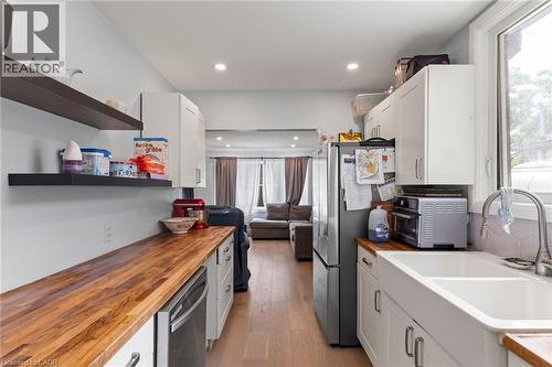 197 Crockett Street, Hamilton, ON - Indoor Photo Showing Kitchen With Double Sink