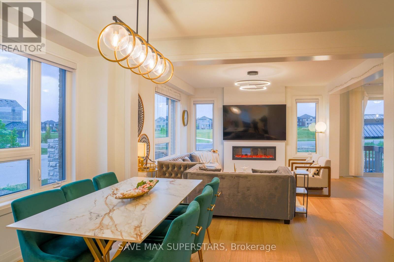 Upper - 2 Mcbride Trail, Barrie, ON - Indoor Photo Showing Dining Room With Fireplace
