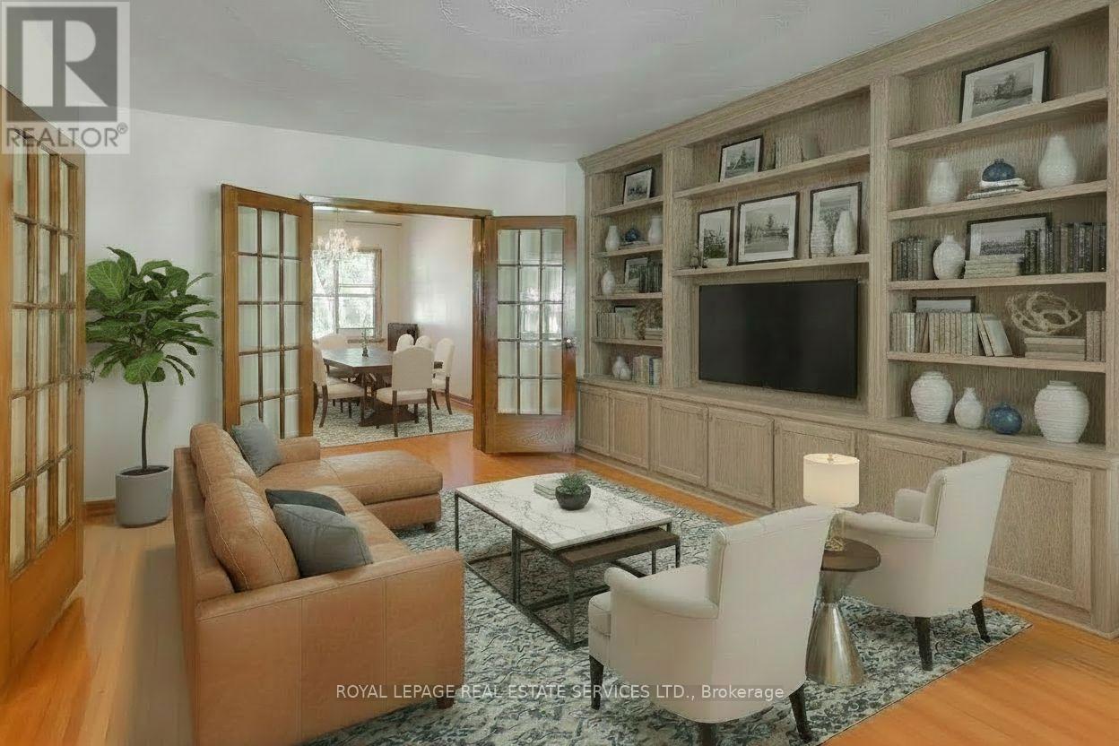 virtually staged - 85 Dawes Road, Toronto, ON - Indoor Photo Showing Living Room
