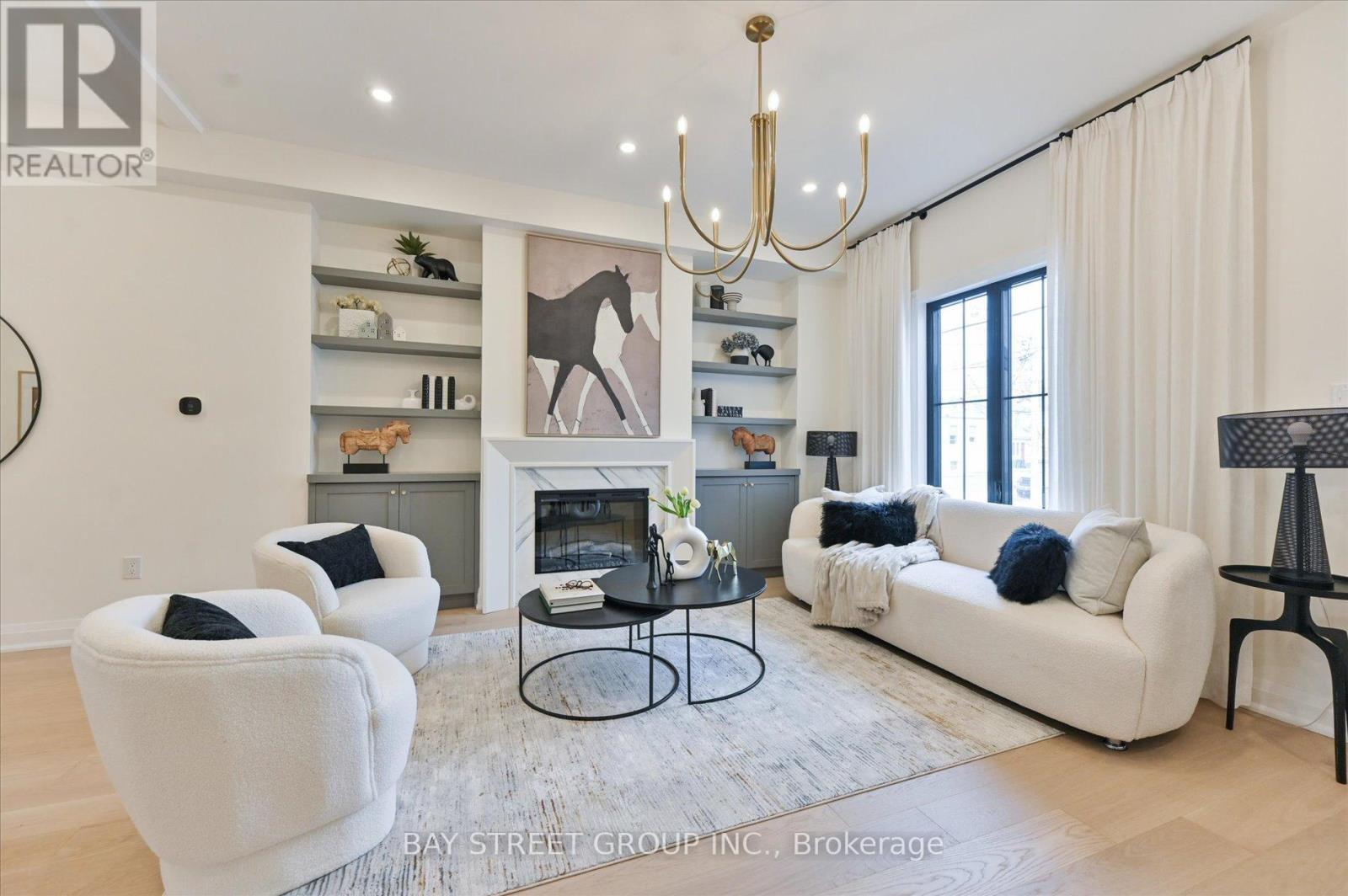 547 Eastern Avenue, Toronto, ON - Indoor Photo Showing Living Room With Fireplace