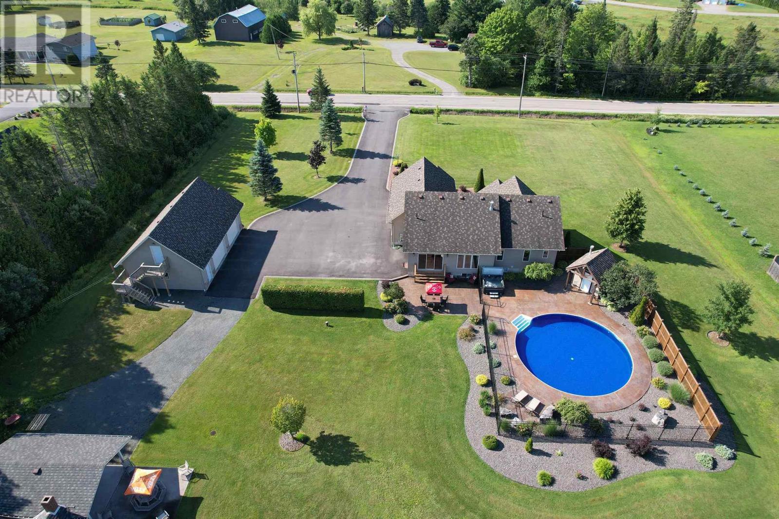 1178 Third Lin, Sault Ste. Marie, ON - Outdoor With Above Ground Pool With View