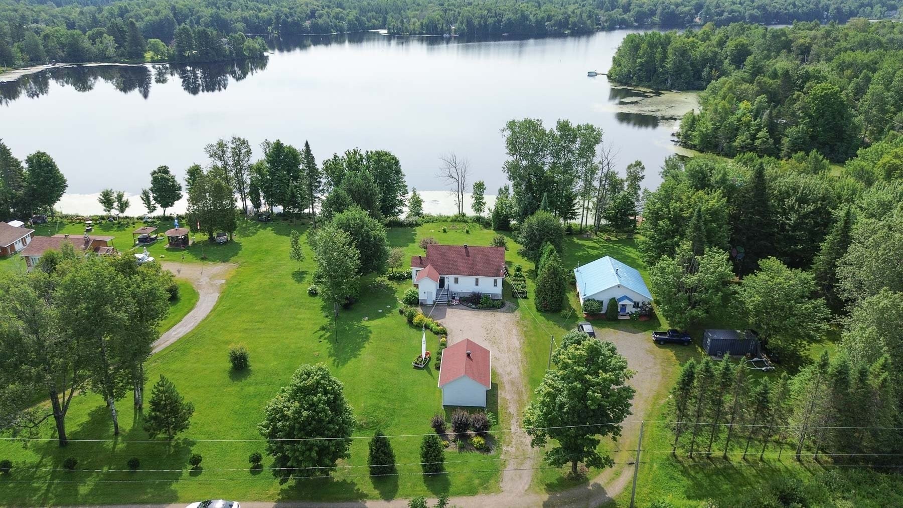 Aerial View - 470 11E Avenue, Saint-Tite, QC - Outdoor With Body Of Water With View