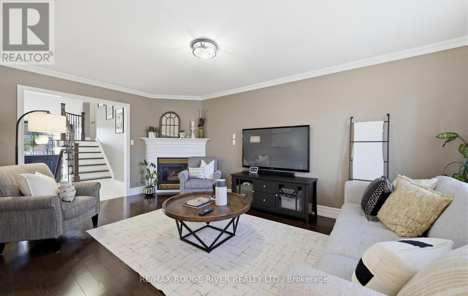 32 Patrick Drive, Whitby, ON - Indoor Photo Showing Living Room With Fireplace