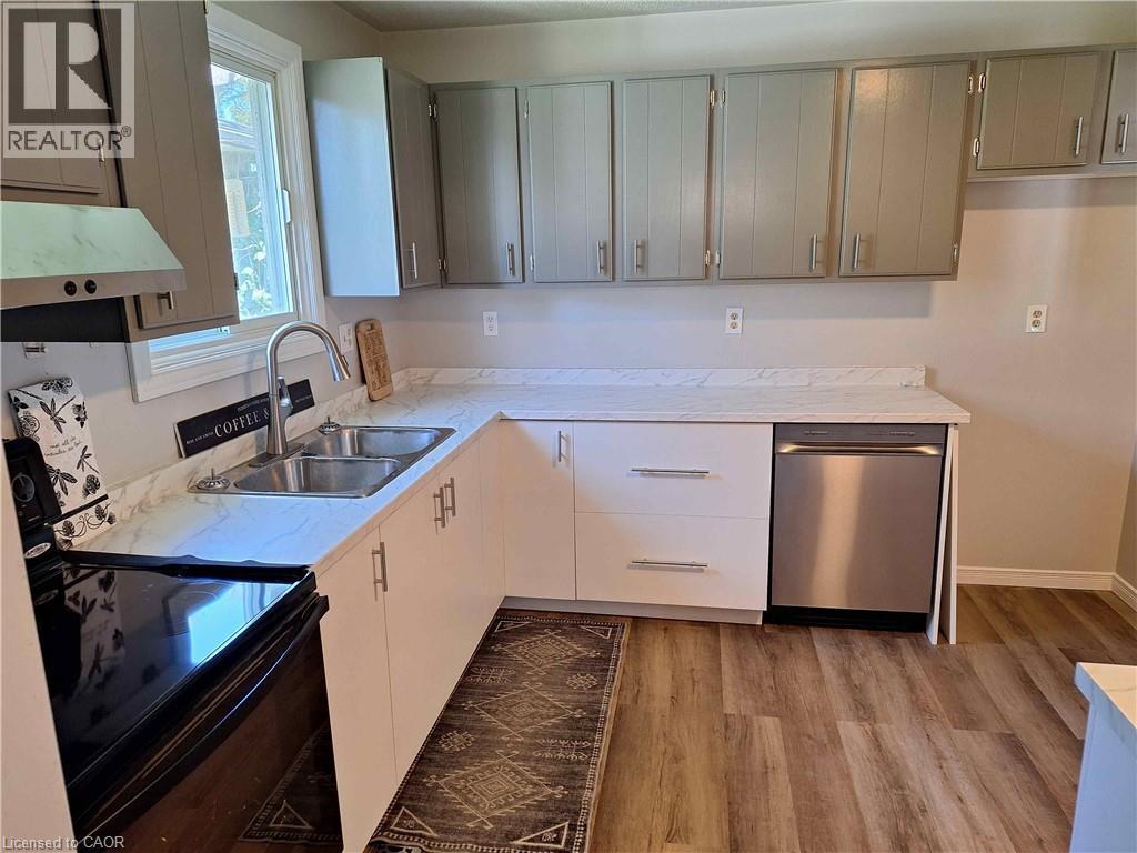 48 Crestlynn Crescent, Simcoe, ON - Indoor Photo Showing Kitchen With Double Sink