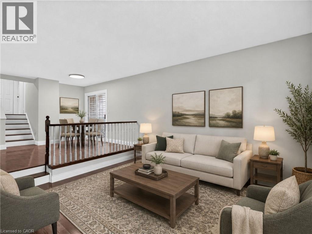 Virtually Staged. - 3401 Rockwood Drive, Burlington, ON - Indoor Photo Showing Living Room
