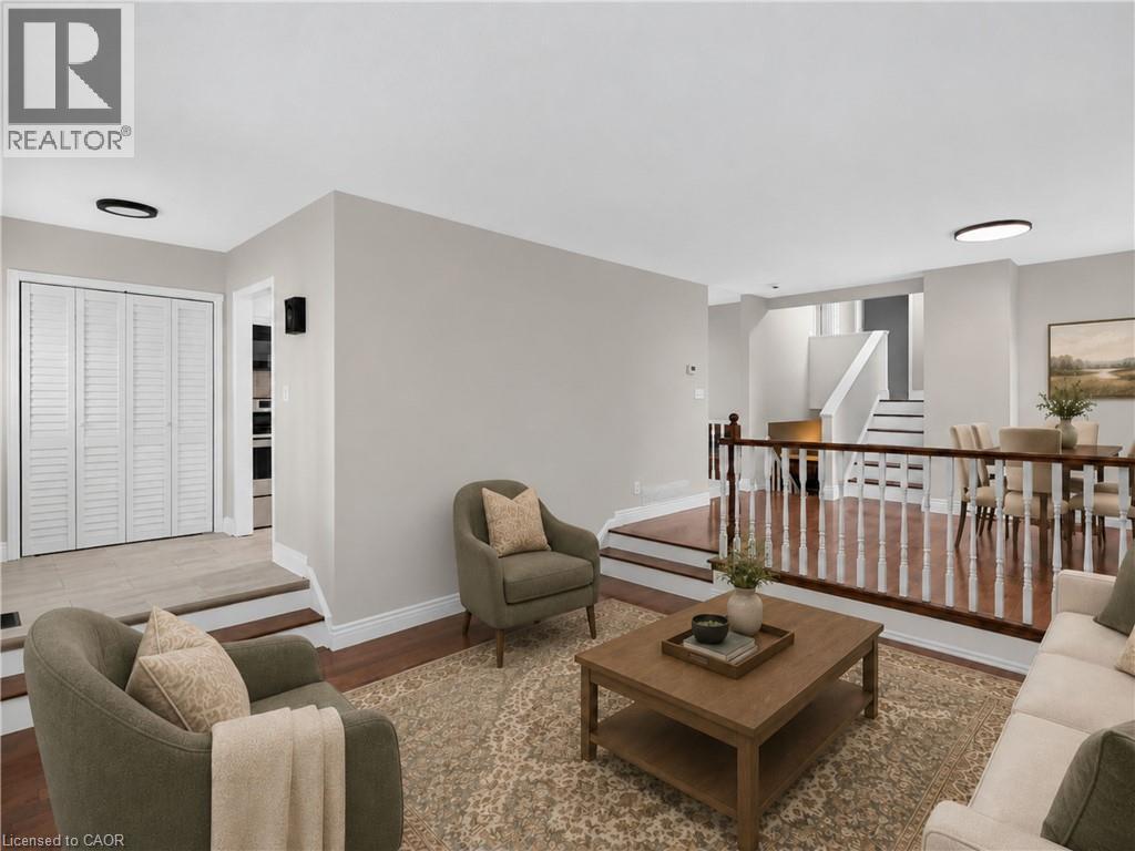Virtually Staged. - 3401 Rockwood Drive, Burlington, ON - Indoor Photo Showing Living Room