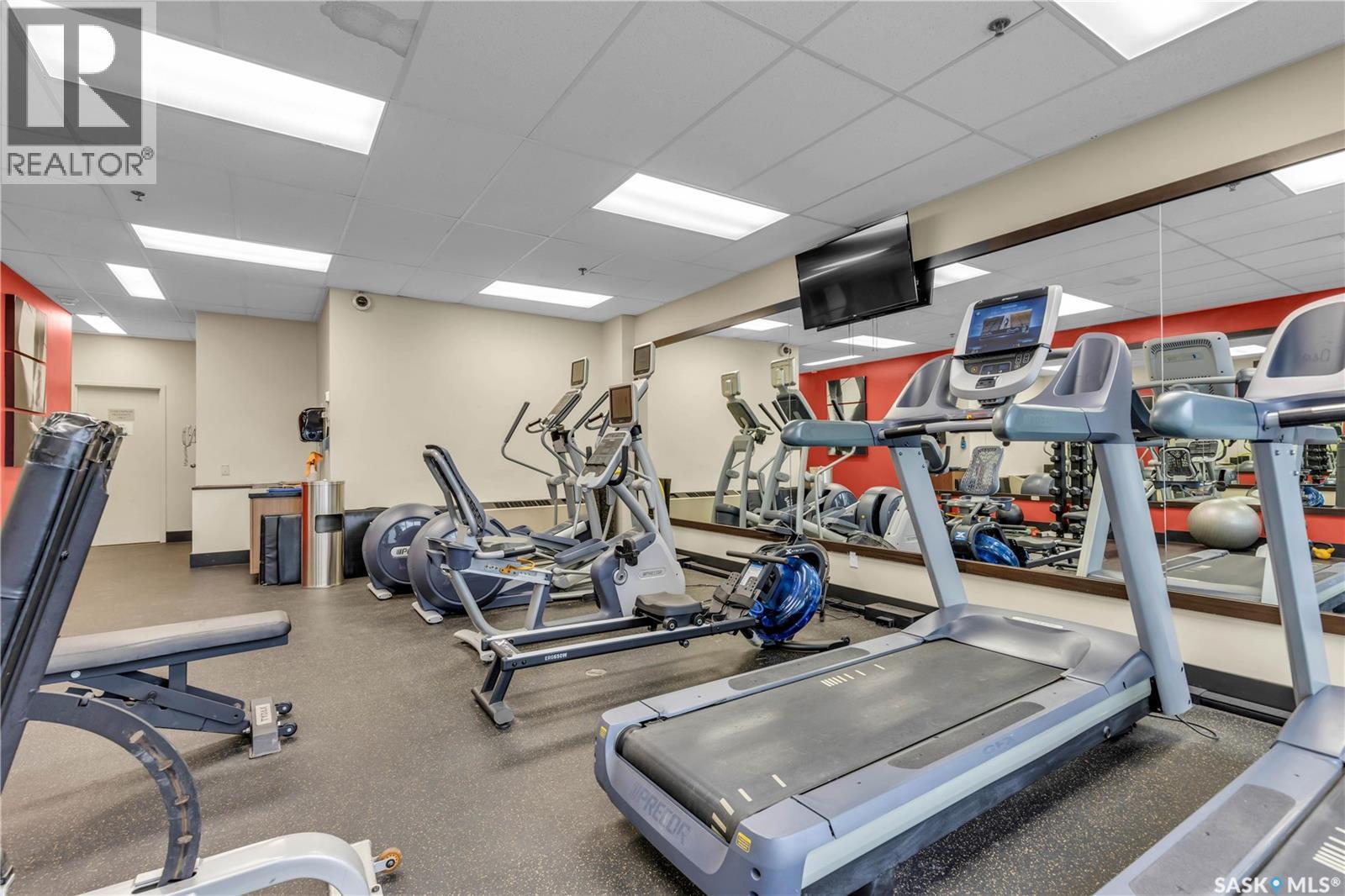 650 424 Spadina Crescent E, Saskatoon, SK - Indoor Photo Showing Gym Room