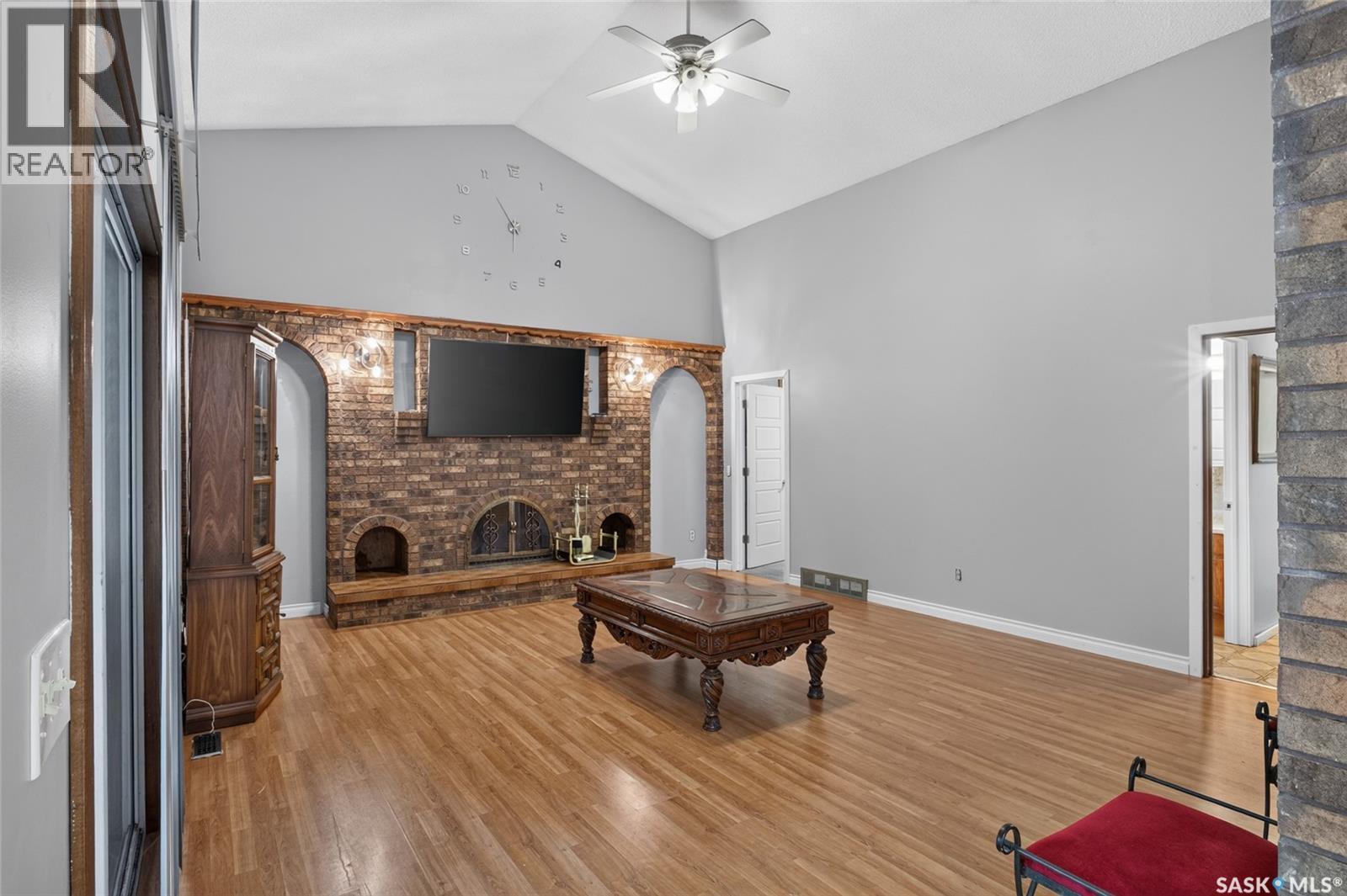 2054 Braun Bay, Regina, SK - Indoor With Fireplace